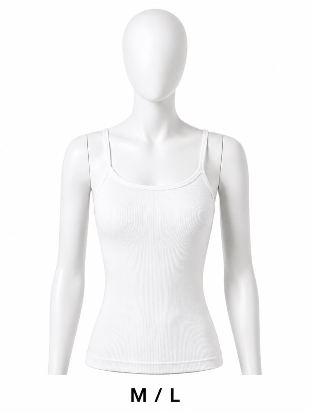 Bombas Seamless Built-In Bra Cami Tank White M/L